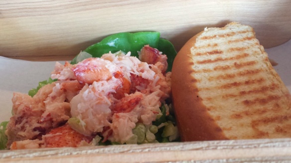Cold Smoked Lobster Roll- served in a covered smoker box. The lid is removed table-side and the diner is treated to wafting smoke that imparts a subtle flavor in the sweet lobster meat.