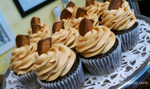 Peanutbutter Cup Cupcakes...moist and pea-nutty!