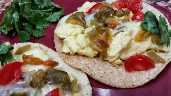 Hatch Chiles are delicious additions to scrambled eggs.